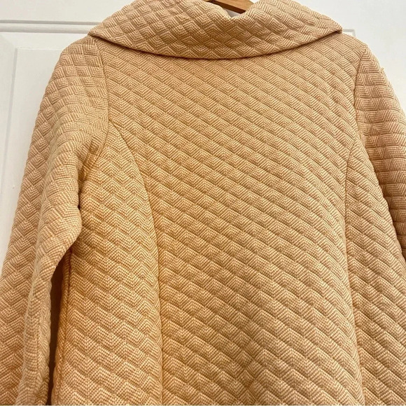 Soft Surroundings • Orange Quilted Sweater Cowl Neck Tunic Sz Medium - Picture 7 of 9